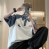 Men's Polo Shirt Short-sleeved Summer Contrast Color Loose Cotton T-shirt (2)